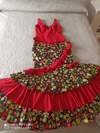 Oferta 24 h!Conjunto flamenca mujer dos piezas 