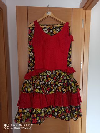 Oferta 24 h!Conjunto flamenca mujer dos piezas 