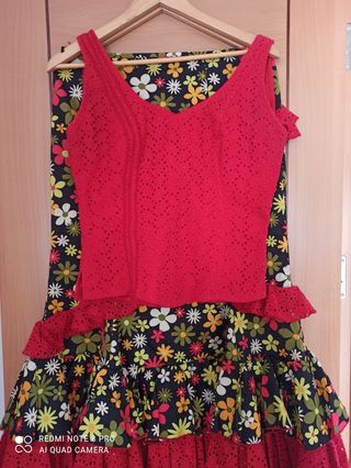 Oferta 24 h!Conjunto flamenca mujer dos piezas 