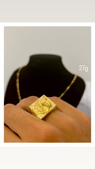 Anillo ORO 18K Caballo 27g NUEVO