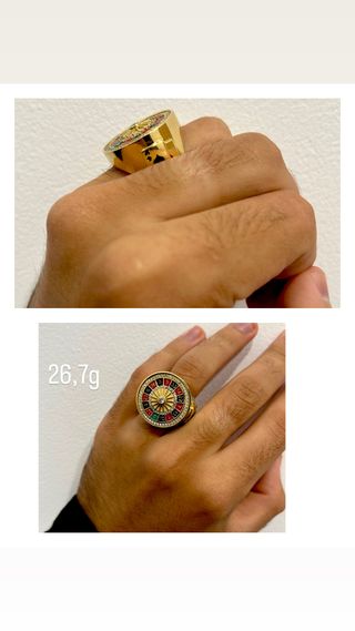 Anillo Oro 18k Ruleta 26,7g NUEVO
