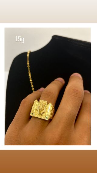 Anillo Egipcio Oro 18k 15g NUEVO