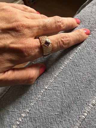 Pendientes y anillo bañado en oro