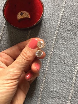 Pendientes y anillo bañado en oro