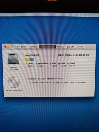 IMAC 21,5" del 2011 en perfecto estado