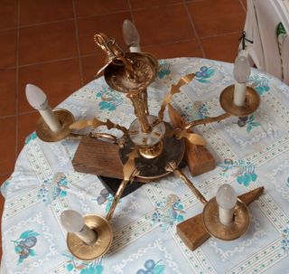 Lámpara de bronce