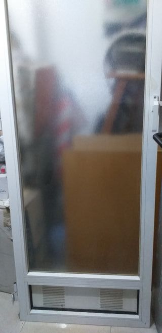 Puerta aluminio blanca para cocina/galería/terraza