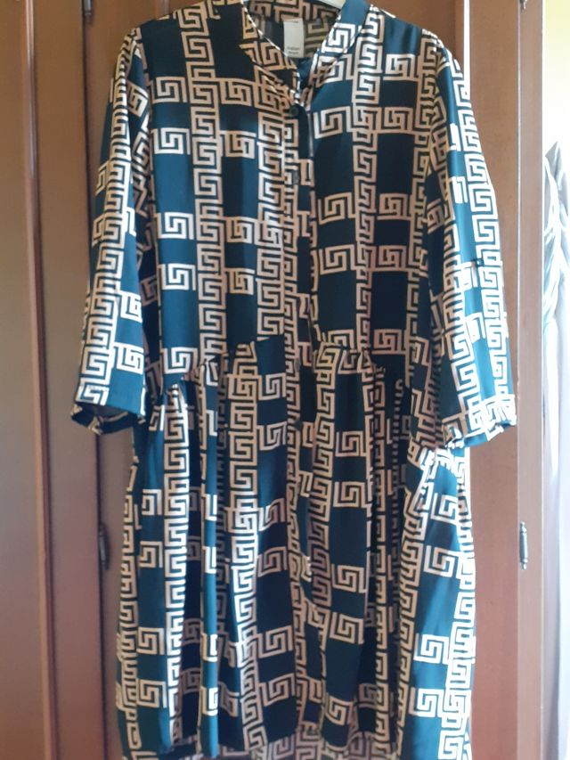 Vestito donna,intero, nero e beige