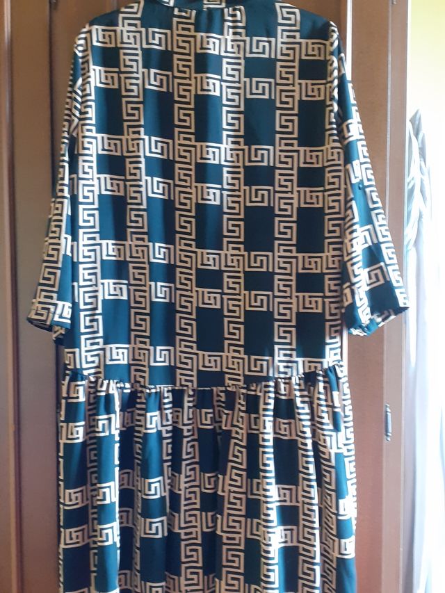 Vestito donna,intero, nero e beige