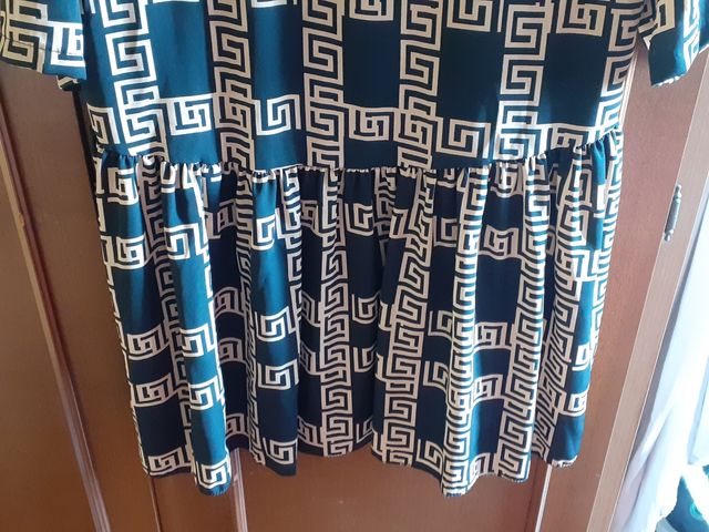 Vestito donna,intero, nero e beige