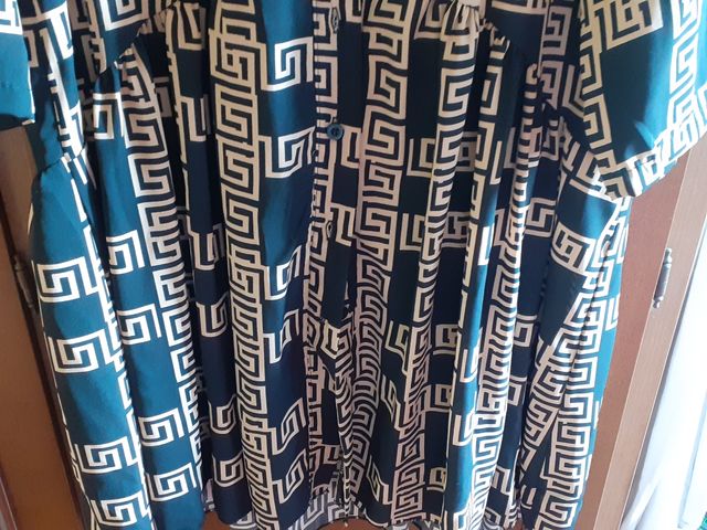 Vestito donna,intero, nero e beige