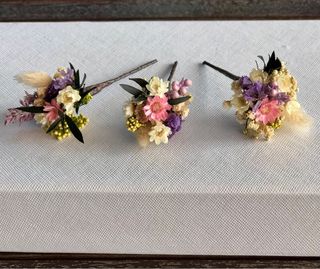 Horquillas de flores silvestres preservadas