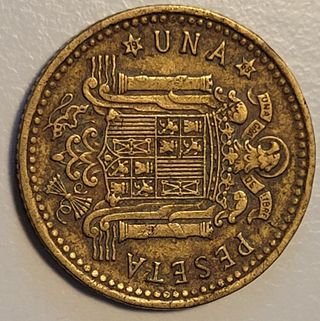 1 peseta España 1966, estrella 68