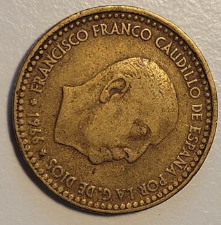 1 peseta España 1966, estrella 68