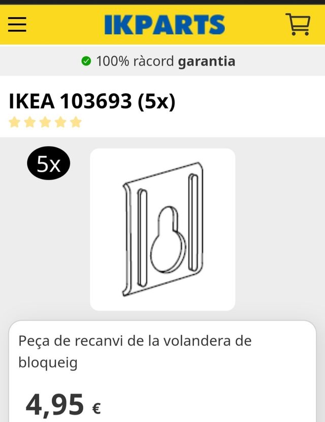 Lot peces volandera bloqueig IKEA