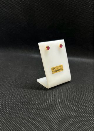Pendientes de Oro con Rubi