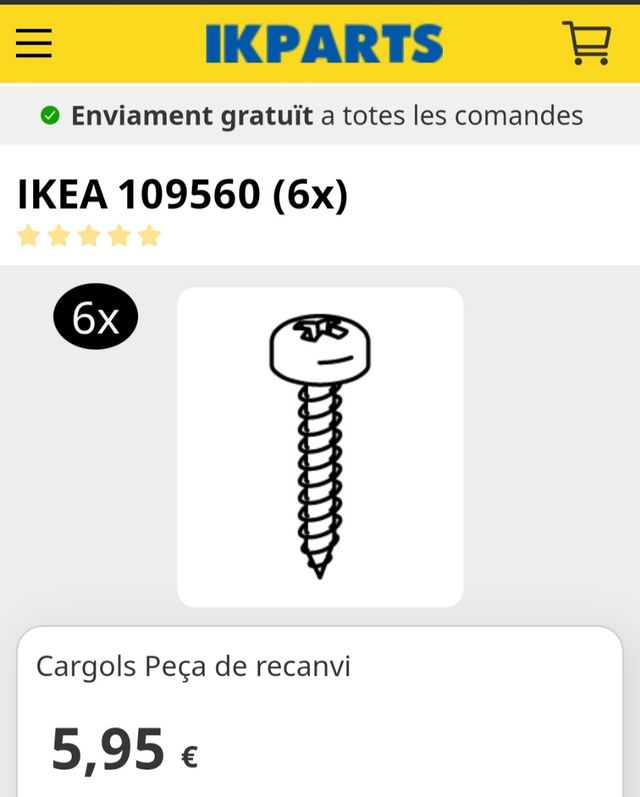 Gran Lot de cargols IKEA