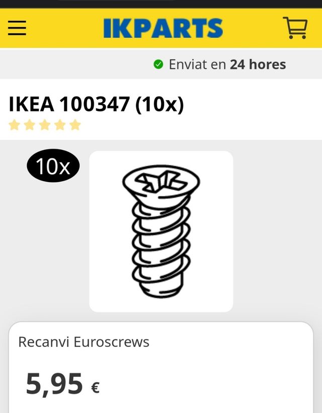 Gran Lot de cargols IKEA