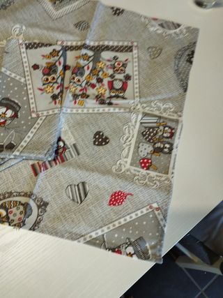 Quadrotti di stoffa con stampa Gufo