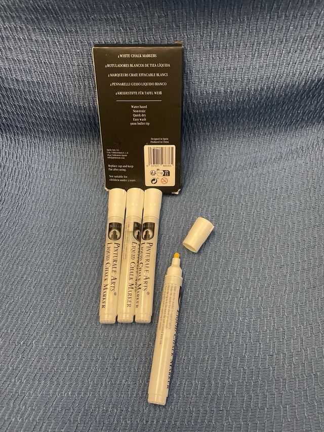 Caja 4 rotuladores tiza líquida nuevos