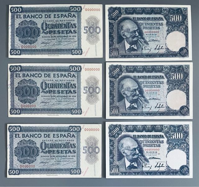 Billetes de españa ( facsimil sin Uso )..