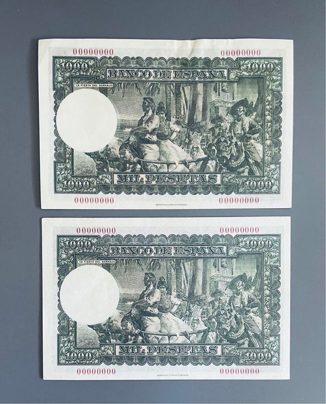 Billetes de españa ( facsimil sin Uso )..