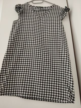 Vestido corto de cuadros Vichy de SHEIN 