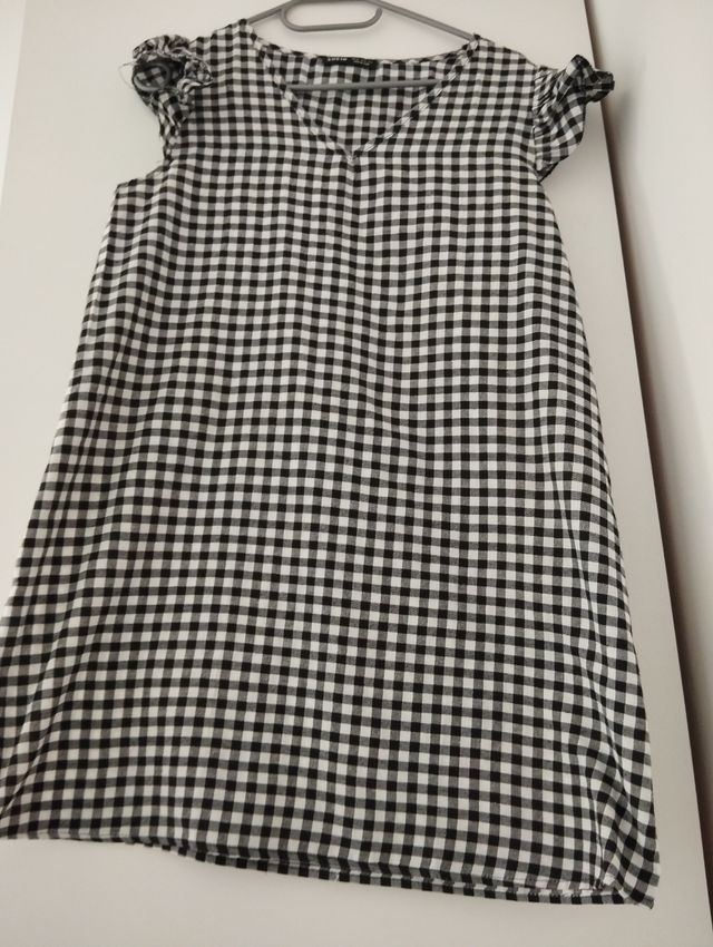 Vestido corto de cuadros Vichy de SHEIN