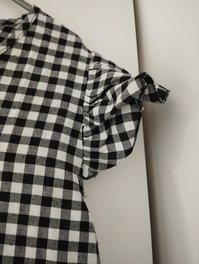 Vestido corto de cuadros Vichy de SHEIN