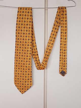 Corbata seda anaranjada / amarilla