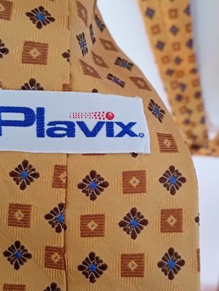 Corbata seda anaranjada / amarilla