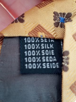 Corbata seda anaranjada / amarilla