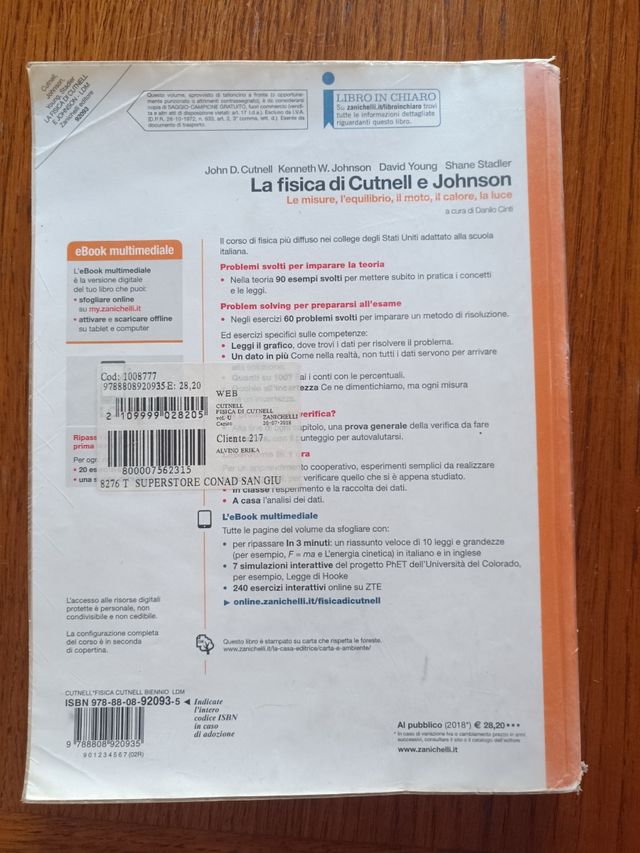 La fisica di Cutnell e Johnson