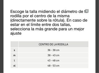 COMPEX KNEE SLEEVE RODILLERAS NUEVA ORIGINAL S XXL