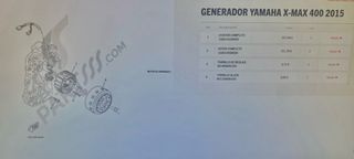 plato magnetico y alternador xmax 400 2015