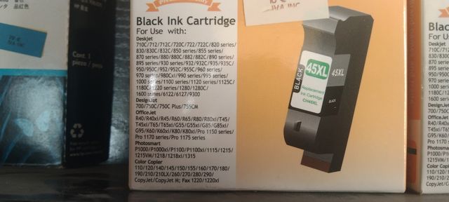 F Cartuchos tinta HP compatibles  45XL