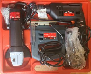 Kit. Taladro+Caladora+Amoladora