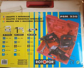 Kit. Taladro+Caladora+Amoladora