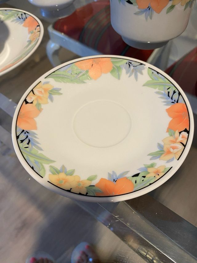 Juego cafe 6 servicios azucarero/lechera/cafetera