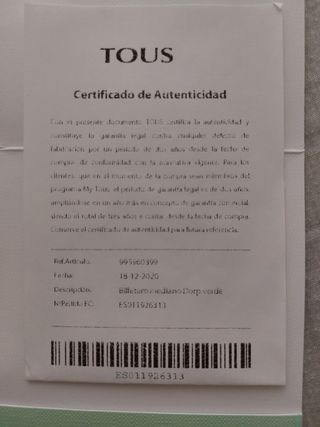 Cartera Verde TOUS