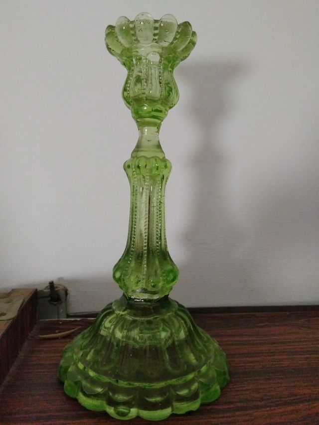 Porta candele cristallo verde 💚