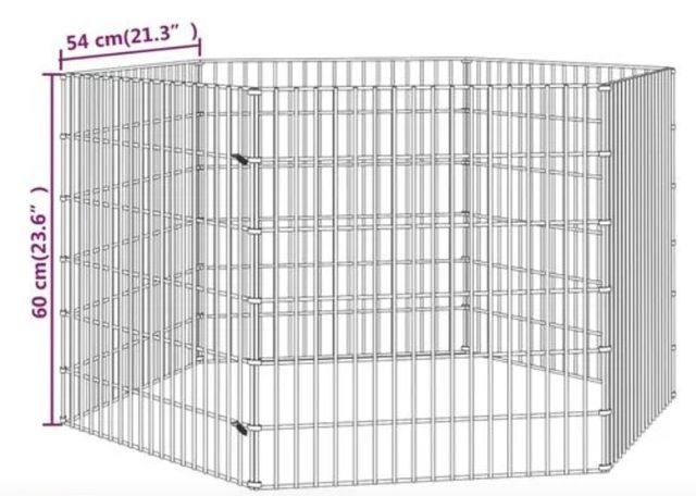 Corral 6 paneles hierro galvanizado