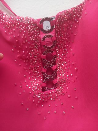 Vestido Emilio Iglesias para eventos fucsia