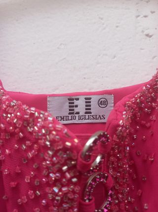 Vestido Emilio Iglesias para eventos fucsia