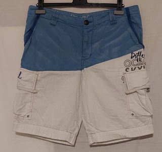 Bermuda cargo caballero azul/blanca Desigual