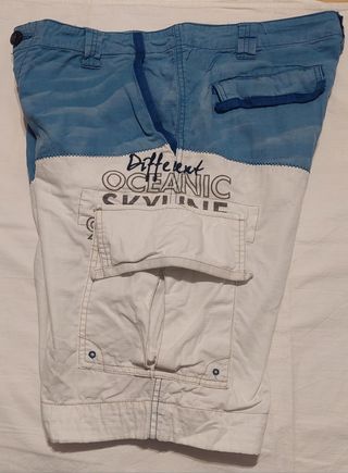 Bermuda cargo caballero azul/blanca Desigual