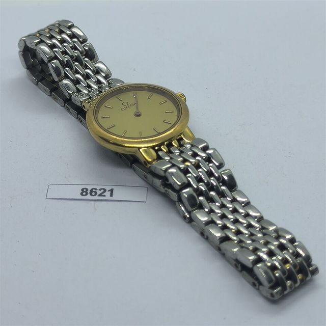 OMEGA DE VILLE ORO CUARZO ARROZ CUENTAS MUJERES