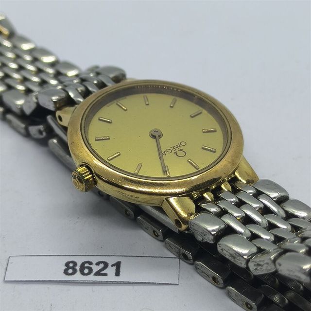 OMEGA DE VILLE ORO CUARZO ARROZ CUENTAS MUJERES