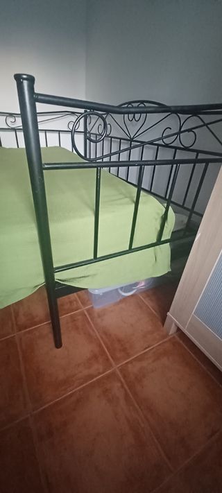 Diván cama individual metal 90