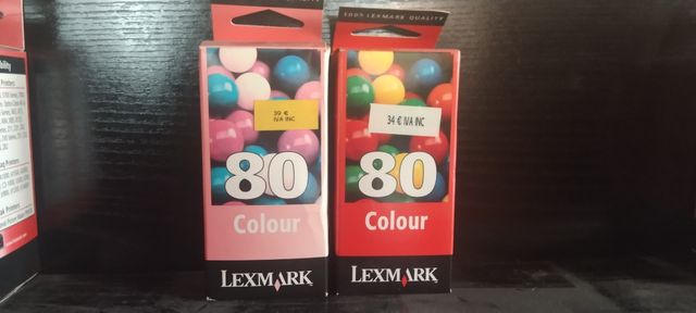 F Cartucho de tinta lexmark 80
